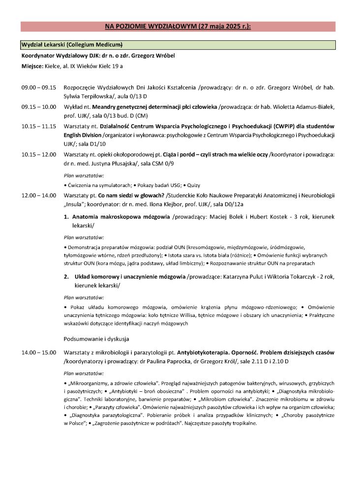 Program Dni jakości kształcenia 2025